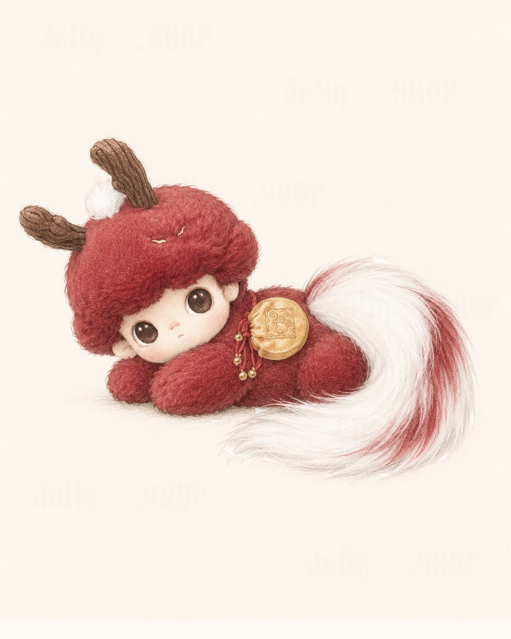 【New • Sealed】POP MART DIMOO Stories in the Cup Series — Auspicious Animal Cotton Doll