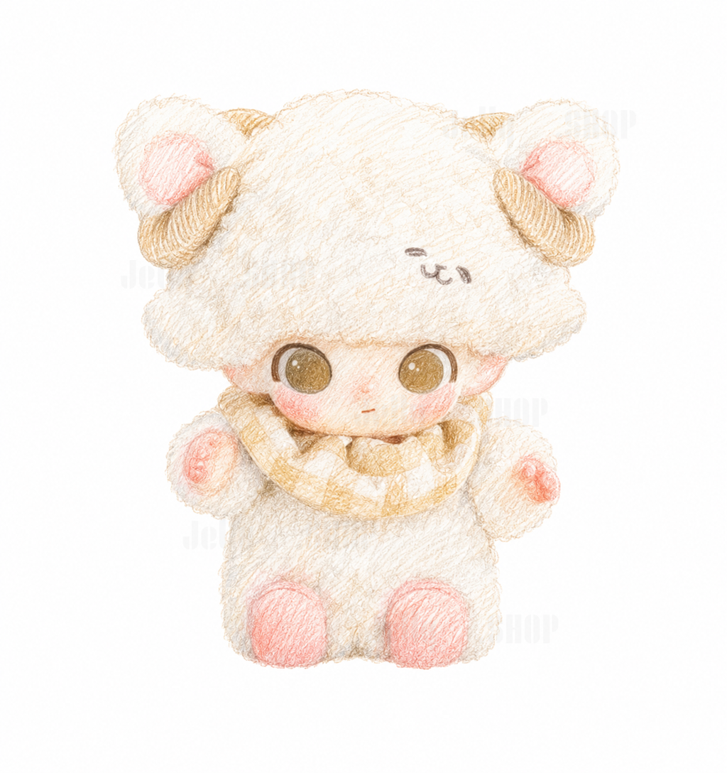【Open Box • Like New】POP MART DIMOO The Secret Theatre Club Series — Vinyl Plush Pendant Blind Box — Softie Sheep