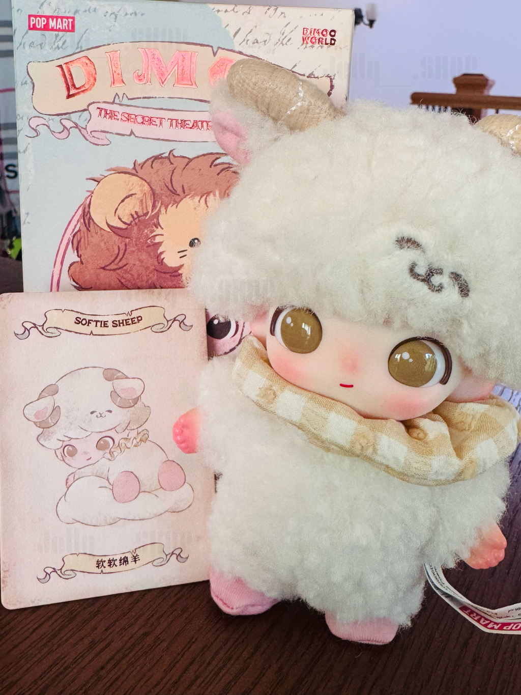 【Open Box • Like New】POP MART DIMOO The Secret Theatre Club Series — Vinyl Plush Pendant Blind Box — Softie Sheep