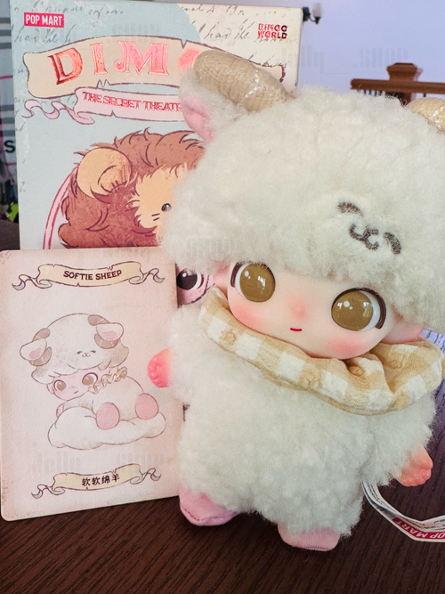 【Open Box • Like New】POP MART DIMOO The Secret Theatre Club Series — Vinyl Plush Pendant Blind Box — Softie Sheep